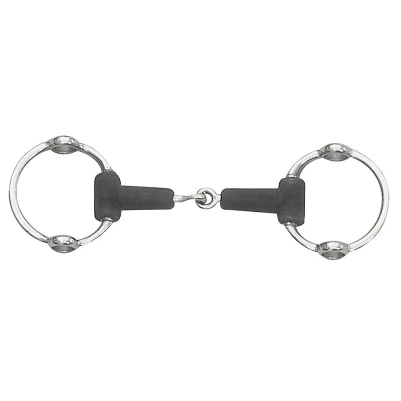 Centaur Jointed Rubber Loop Ring Gag - Stainless Steel