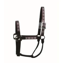 Western Rawhide Signature Pattern Halter - Black/Octagon