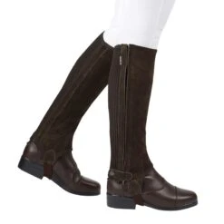Dublin Kids' Suede Half Chaps II - Brown