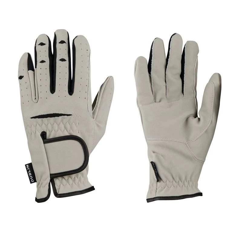 Dublin Everyday Mighty Grip Riding Gloves - Light Grey