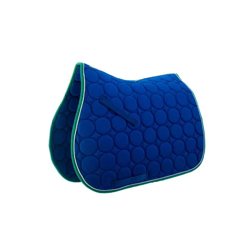 Roma Circle Quilt All Purpose Saddle Pad - Royal/White/Green