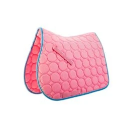 Roma Circle Quilt All Purpose Saddle Pad - Pink/White/Light Blue