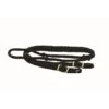 Western Rawhide 1" Braided Barrel Reins - Black