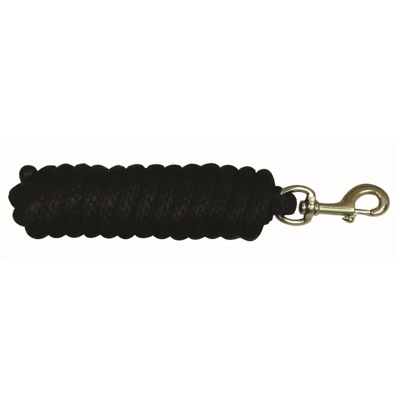 Western Rawhide 10' Poly Lead W/Brass Plated Snap - Black