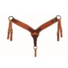 Western Rawhide Harness Leather Roper Breastcollar With Latigo Lining - Harness Leather