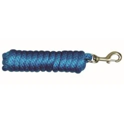 Western Rawhide 10' Poly Lead W/Brass Plated Snap - Hurricane Blue