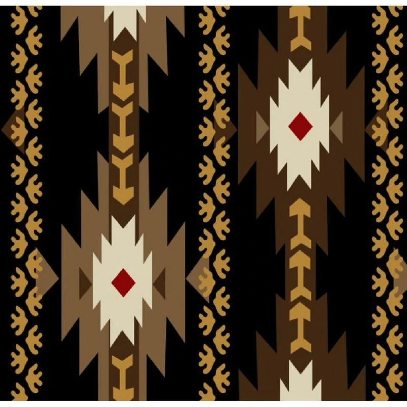 Western Rawhide Cut Back Navajo Top Pad - Black/Beige/Brown