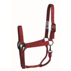 Western Rawhide SignatureFashion Halter W/Black Nickel Finish Hardware - Red