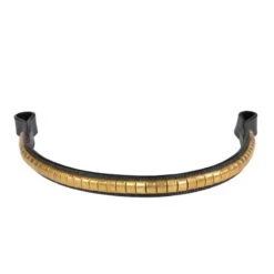 Horze Brass Clincher Browband - Black/Brass