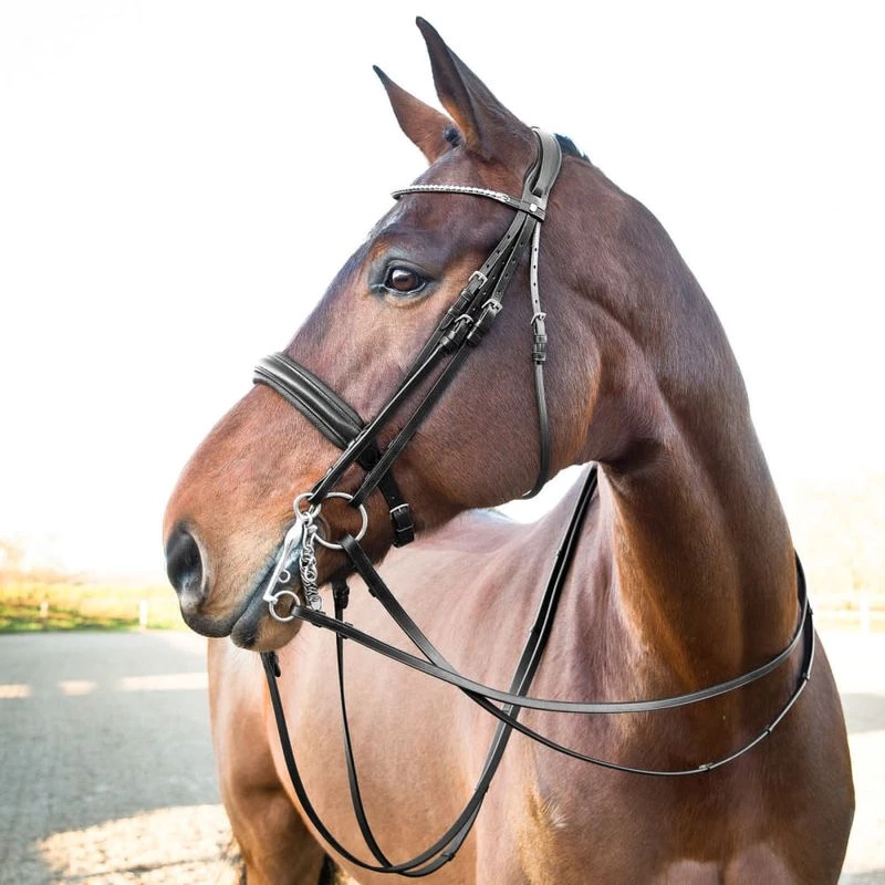 Horze Vienna Weymouth Dressage Bridle - Black - Image 3
