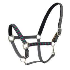 Centaur Argyle Padded Breakaway Halter - Grey