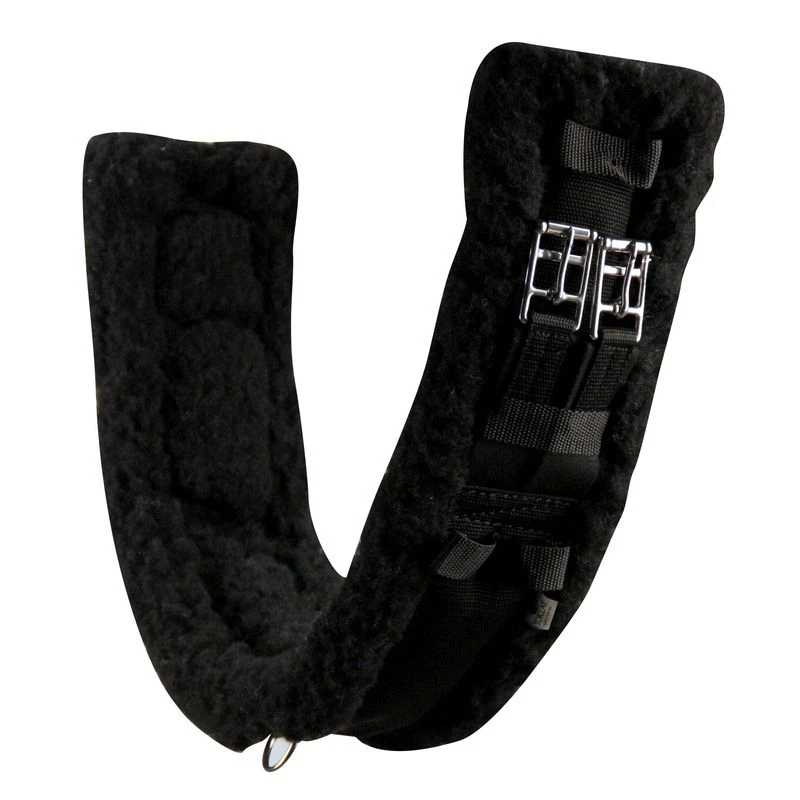 T3 FlexForm CoolBack Double Elastic End Dressage Girth - Black/Black