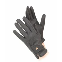 Shires Aubrion PU Riding Gloves - Black