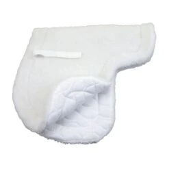 Roma Fleece Top/Quilted Bottom Close Contact Saddle Pad - White