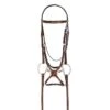 Harmohn Kraft Fancy Raised Padded Figure 8 Bridle W/Fancy Rubber Reins - Oakbark