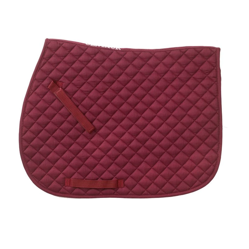 Centaur Imperial Quilted Close Contact Saddle Pad - Burgundy/Burgundy