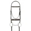 Ovation Elite Fancy Raised Flat Wide Noseband Traditional Crown - Dark Brown