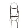 Ovation Breed Plain Raised Padded Quarter Horse Bridle - Brown