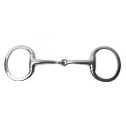Korsteel Stainless Steel Medium Weight Solid Mouth Eggbutt Snaffle Bit