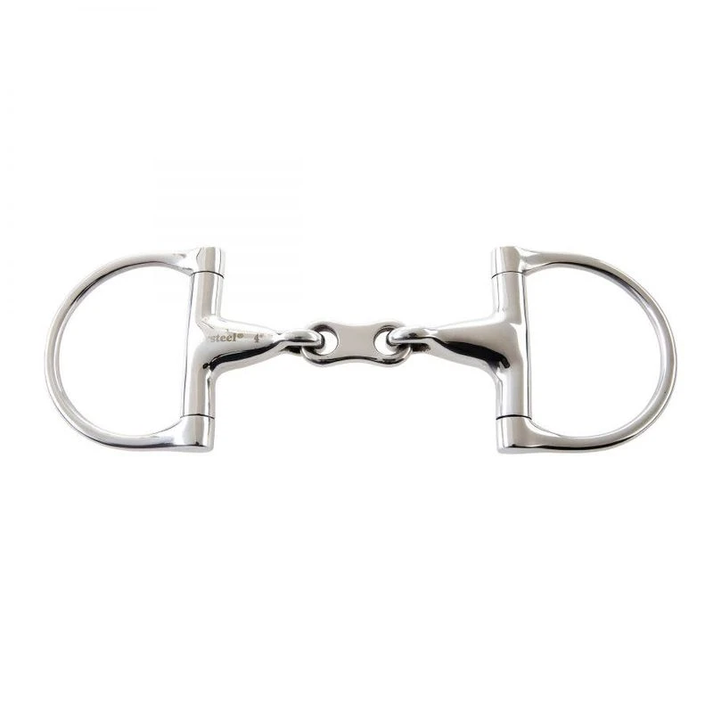 Korsteel Stainless Steel French Link Dee Ring Snaffle Bit