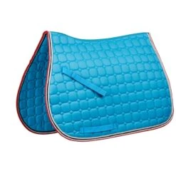 Saxon Coordinate Quilted All Purpose Saddle Pad - Blue/Navy/Berry