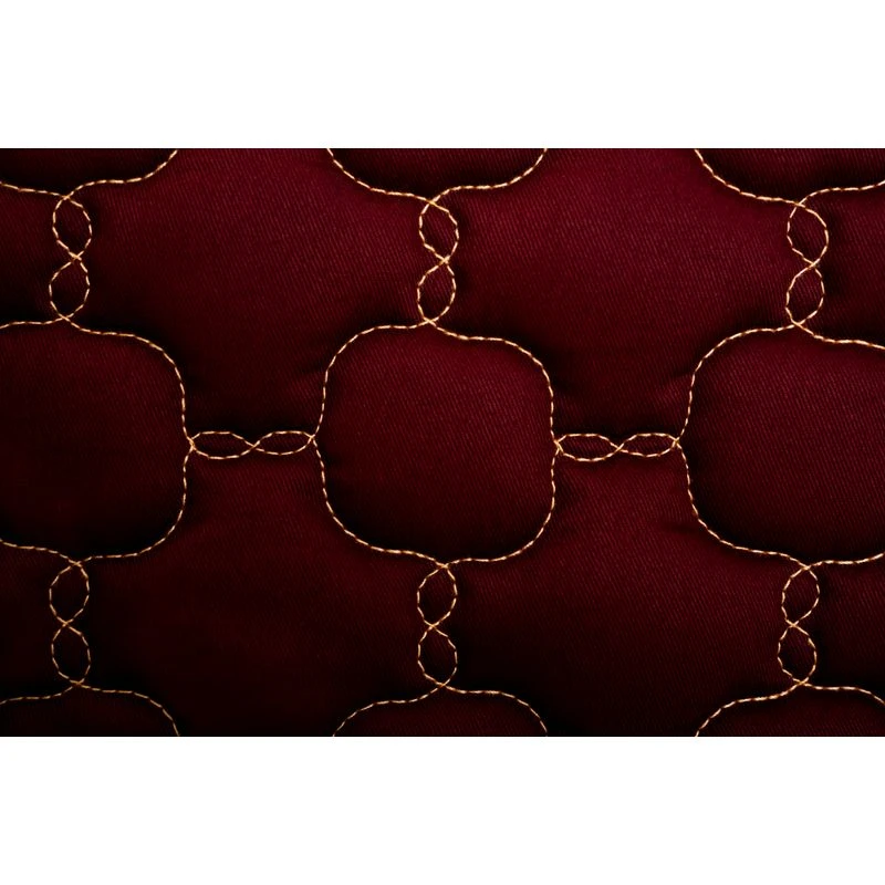 Roma Ecole Noble All Purpose Saddle Pad - Burgundy/Gold - Image 2