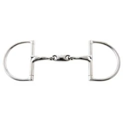 JP Korsteel Stainless Steel Oval Link Hunter Dee Ring Snaffle Bit
