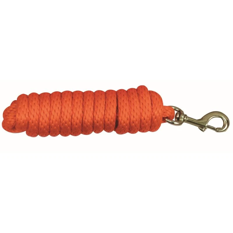 Western Rawhide 10' Poly Lead W/Solid BrassBolt Snap - Burnt Orange