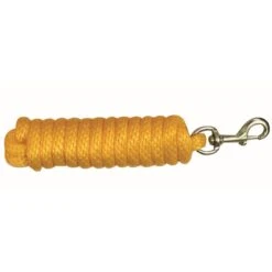 Western Rawhide 10' Poly Lead W/Solid BrassBolt Snap - Marigold