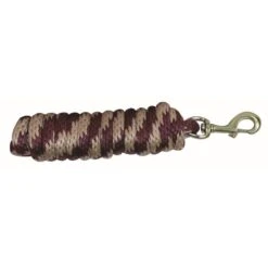 Western Rawhide 10' Poly Lead W/Solid BrassBolt Snap - Tan/Burgundy