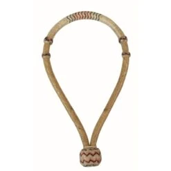 Western Rawhide Jim Taylor 5/8" Natural Rawhide Bosal/Red - Black/Red