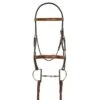 Harmohn Kraft Fancy Square Raised Padded Bridle W/Fancy Square Laced Reins - Hazelnut