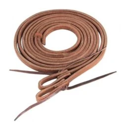 Western Rawhide 5/8" Reins With Water Loops - Chestnut