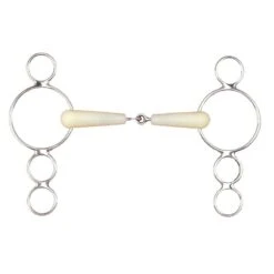 Happy Mouth Bits Jointed 3-Ring Gag - Stainless Steel
