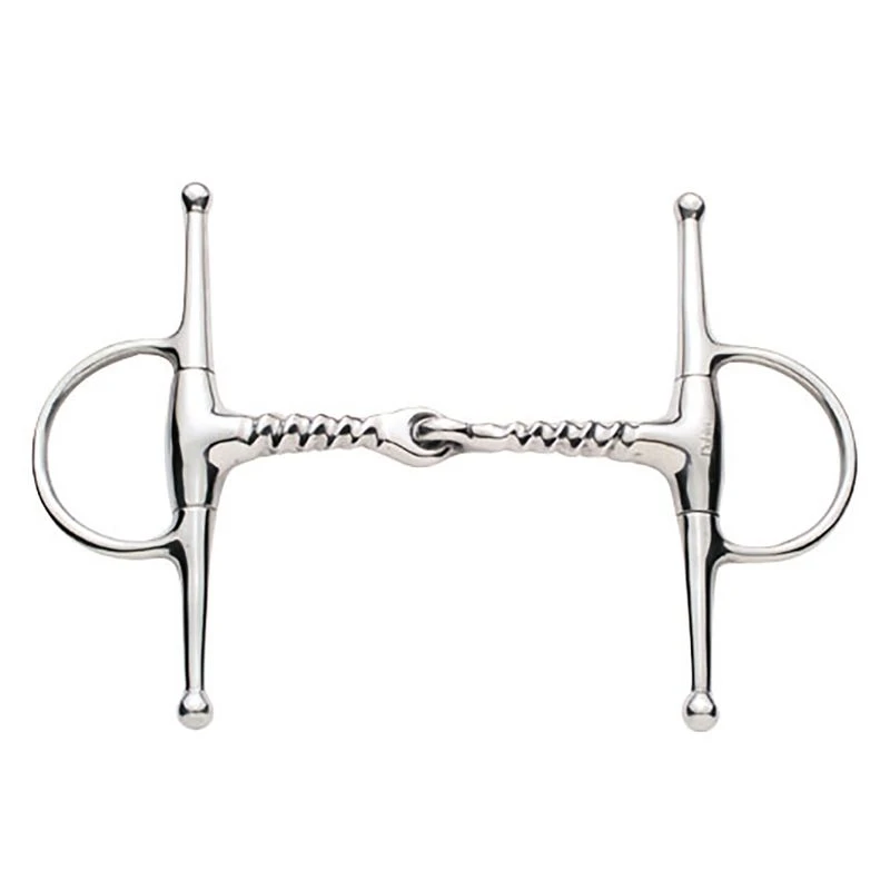 Korsteel Stainless Steel Corkscrew Mouth Full Cheek Snaffle Bit