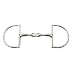 JP Korsteel Stainless Steel French Link Hunter Dee Ring Snaffle Bit