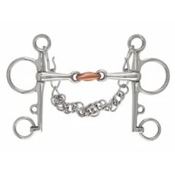 Shires Double Jointed Copper Lozenge Pelham Bit