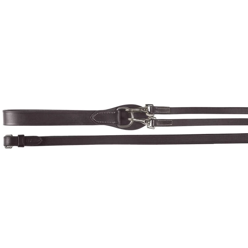 Horze Sparta Leather Draw Reins - Dark Brown - Image 2
