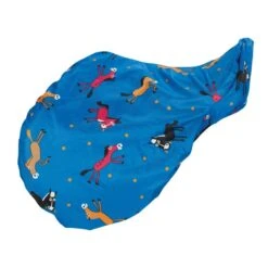 Centaur Pony Print Saddle Cover - Blue Pony Print
