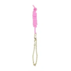 Perri's 5/8" Nylon Lead W/Chain - Hot Pink