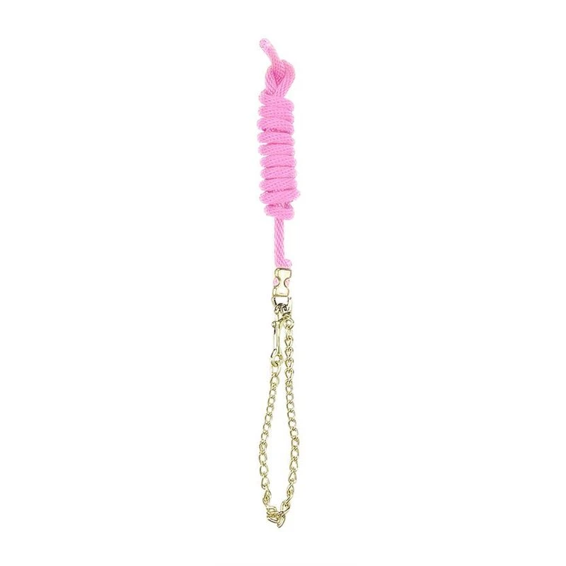 Perri's 5/8" Nylon Lead W/Chain - Hot Pink