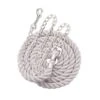 Perri's 1/2" Cotton Solid Color Lead W/Chain - White
