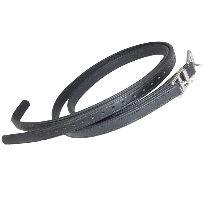 Nunn Finer Padded Nylon Center 7/8" Stirrup Leathers - Black