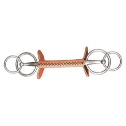 Finntack Leather Covered Mullen Double Ring Driving Bit