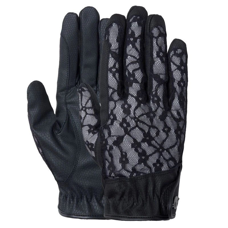 B Vertigo Women's Cooling Lace Riding Gloves - Black