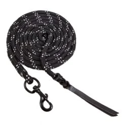 Blocker 12' Lead Rope W/Popper - Black/Silver