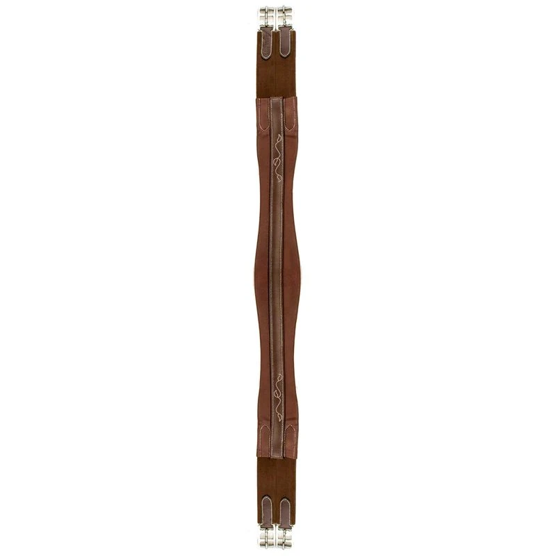 Silverleaf Plain Chafeless Girth Single Elastic - African Walnut