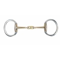 Shires Brass Alloy Flat Ring Lozenge Eggbutt - Stainless Steel
