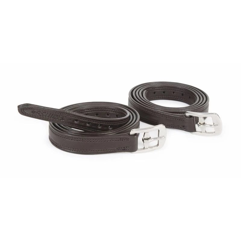 Shires Easy Care Non Stretch Stirrup Leathers - Black