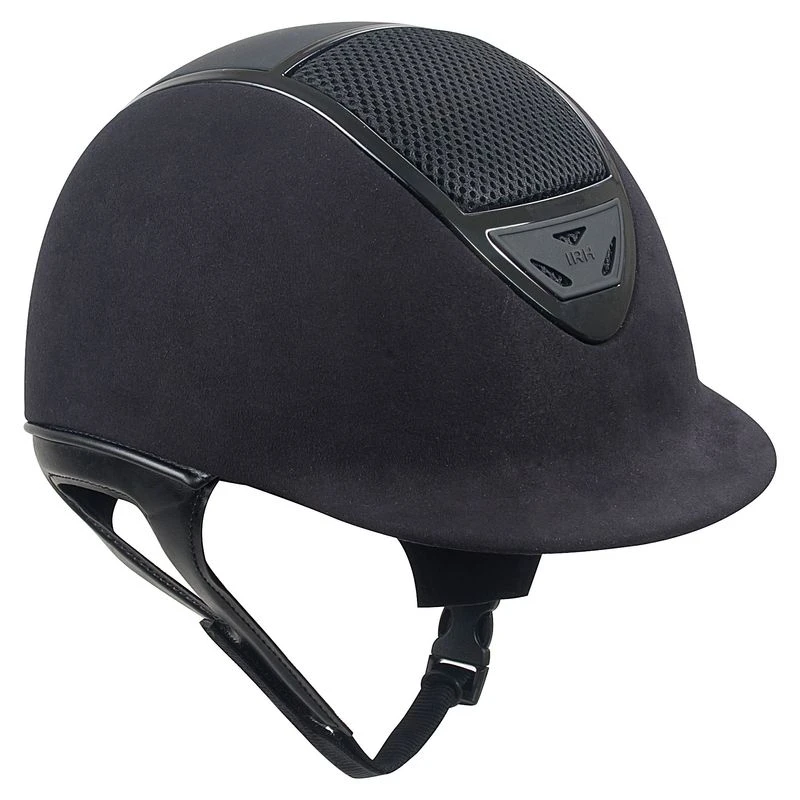 IRH IR4G XLT Helmet - Black Amara Suede/Gloss Black Frame